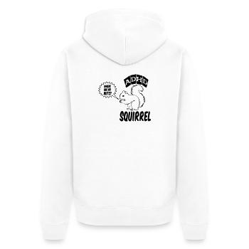 ADHD Squirrel ADHS Spruch Geschenk - Unisex Premium Bio Zip Hoodie - Weiß - Hinten - Thijin (182cm)