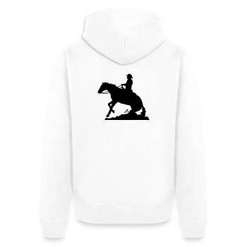 Équitation Western Man - Veste à capuche bio Premium Unisexe - blanc - Dos - Thijin (182cm)