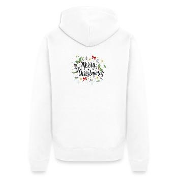 Joyeux Noël - Joyeux Noël - Veste à capuche bio Premium Unisexe - blanc - Dos - Thijin (182cm)