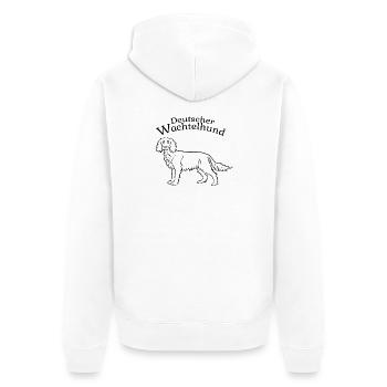 Wachtelhund - Unisex Premium Bio Zip Hoodie - Weiß - Hinten - Thijin (182cm)