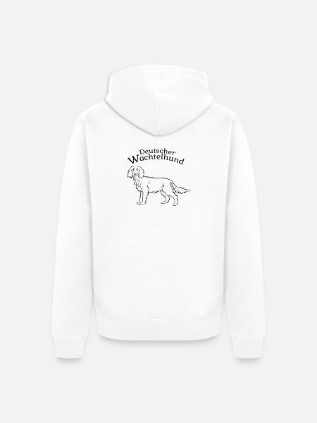 Wachtelhund - Unisex Premium Bio Zip Hoodie - Weiß