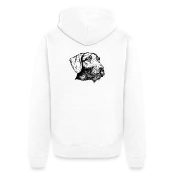 Portrait allemand à poil dur - Veste à capuche bio Premium Unisexe - blanc - Dos - Thijin (182cm)