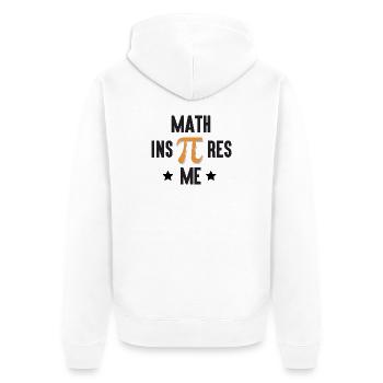 Pi Day - Mathe inspiriert mich - Unisex Premium Bio Zip Hoodie - Weiß - Hinten - Thijin (182cm)