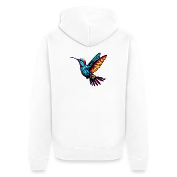 Colibri - Veste à capuche bio Premium Unisexe - blanc - Dos - Thijin (182cm)