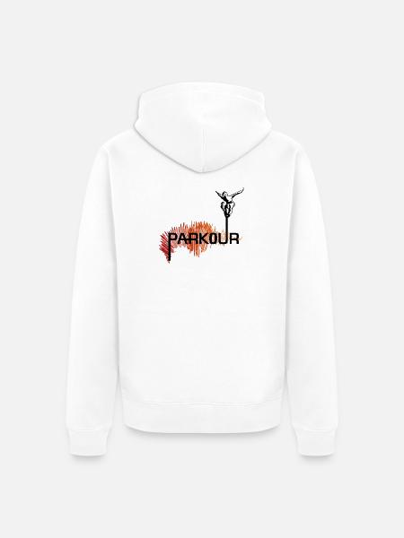 Parkour Ninja - couleur - Veste à capuche bio Premium Unisexe - blanc