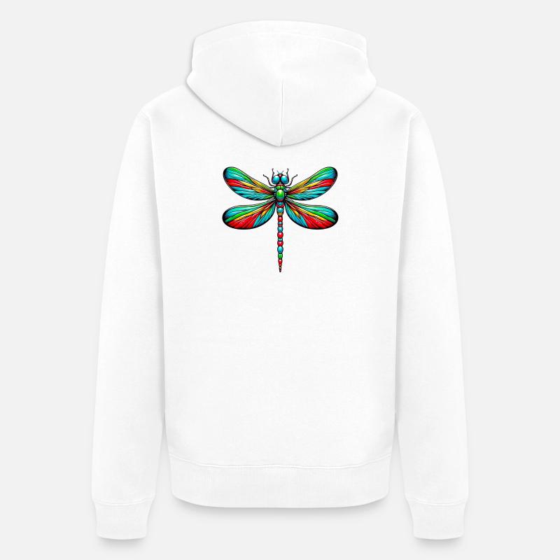 Libellule - Veste à capuche bio Premium Unisexe - blanc