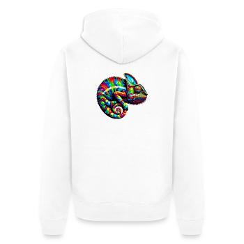 Caméléon - Veste à capuche bio Premium Unisexe - blanc - Dos - Thijin (182cm)