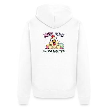Joyeuses Pâques, je suis œuf - Veste à capuche bio Premium Unisexe - blanc - Dos - Thijin (182cm)