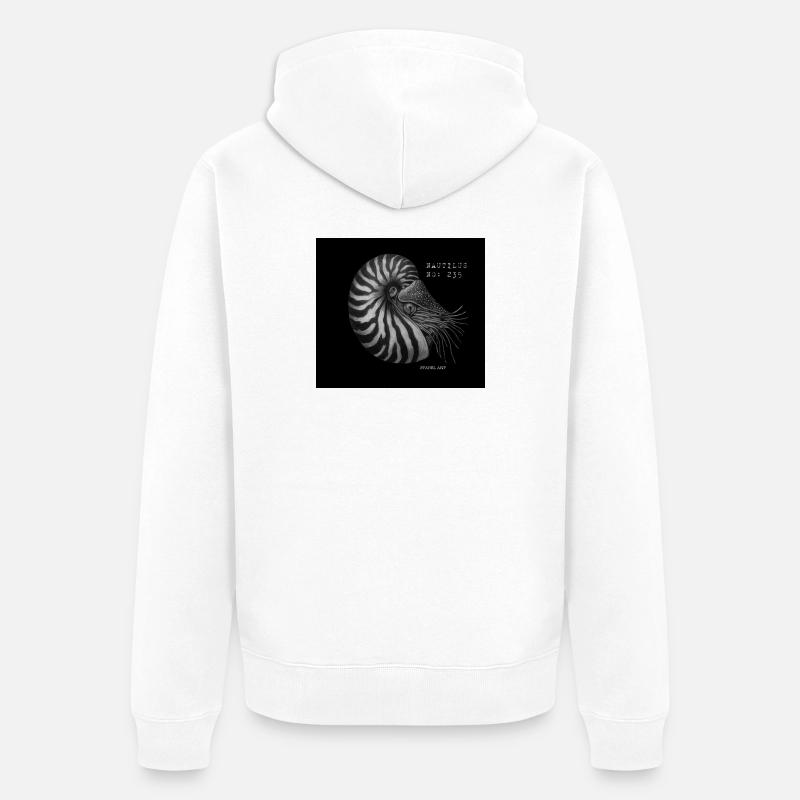Perlboot - Nautilus - Unisex Premium Bio Zip Hoodie - Weiß