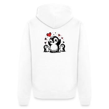 Happy Couple Surrounded by Love - Unisex Premium Organic Zip Hoodie - white - Back - Thijin (182cm)