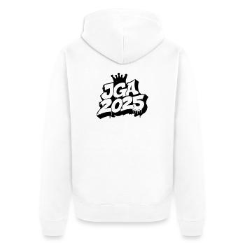 Jga 2025 Enterrement de vie de garçon Graffiti - Veste à capuche bio Premium Unisexe - blanc - Dos - Thijin (182cm)