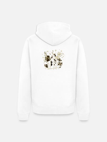 Fleur - Veste à capuche bio Premium Unisexe - blanc