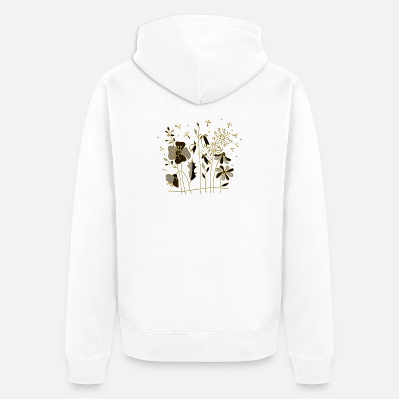 Fleur - Veste à capuche bio Premium Unisexe - blanc