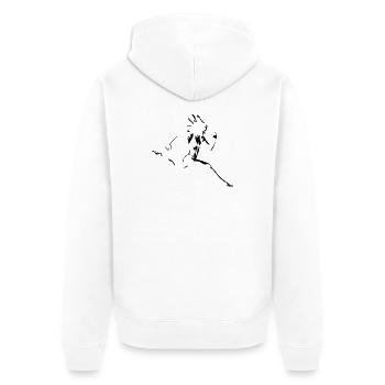 coureur - Veste à capuche bio Premium Unisexe - blanc - Dos - Thijin (182cm)