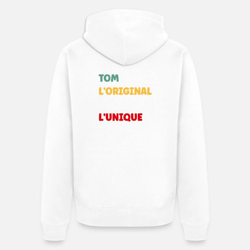 Tom - Veste à capuche bio Premium Unisexe - blanc