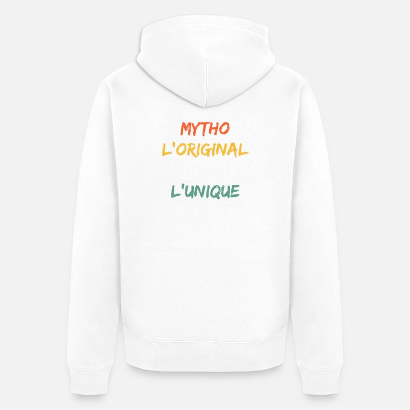 Mytho Original Le Vrai Unique - Veste à capuche bio Premium Unisexe - blanc