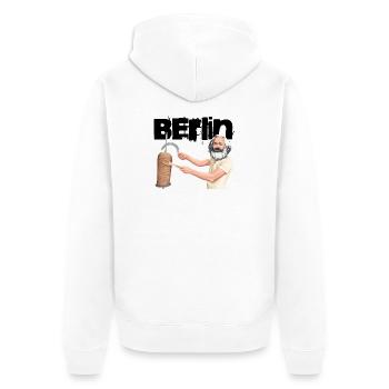 Berlin Döner Marx - Unisex Premium Bio Zip Hoodie - Weiß - Hinten - Thijin (182cm)