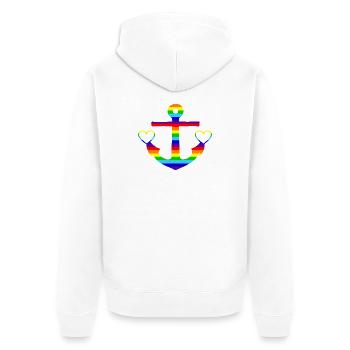 Anker-Bunt - Veste à capuche bio Premium Unisexe - blanc - Dos - Thijin (182cm)