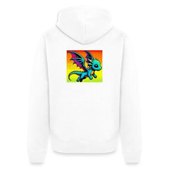 dragon - Veste à capuche bio Premium Unisexe - blanc - Dos - Thijin (182cm)