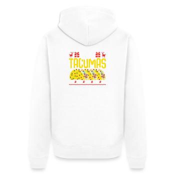 Taco Christmas Weihnachten Tacos - Unisex Premium Bio Zip Hoodie - Weiß - Hinten - Thijin (182cm)