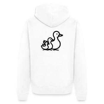 famille canard - Veste à capuche bio Premium Unisexe - blanc - Dos - Thijin (182cm)