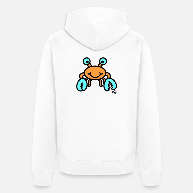 Cancer grand - Veste à capuche bio Premium Unisexe - blanc