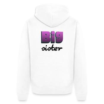 Lettrage de grande sœur pour la grande sœur - Veste à capuche bio Premium Unisexe - blanc - Dos - Thijin (182cm)