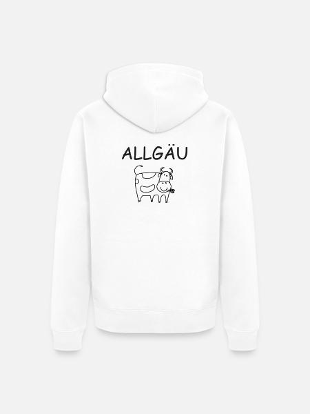 Allgäu Kuh - Unisex Premium Bio Zip Hoodie - Weiß