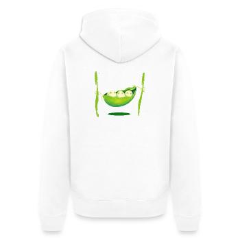 Bohnen Hängematte  - Unisex Premium Bio Zip Hoodie - Weiß - Hinten - Thijin (182cm)