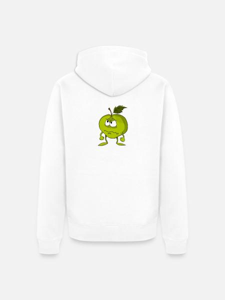 apple - Unisex Premium Organic Zip Hoodie - white