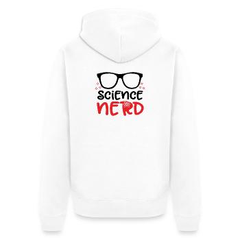 Science Nerd - Unisex Premium Bio Zip Hoodie - Weiß - Hinten - Thijin (182cm)