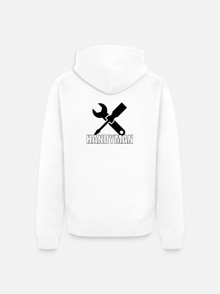 Handyman 🔨 - Veste à capuche bio Premium Unisexe - blanc
