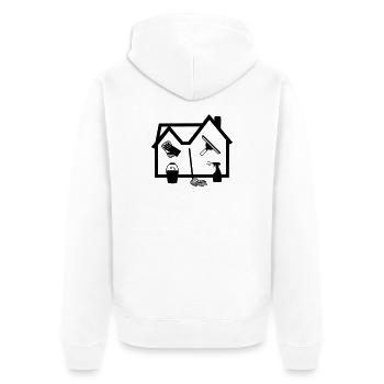 Home Cleaner window cleaner - Unisex Premium Organic Zip Hoodie - white - Back - Thijin (182cm)