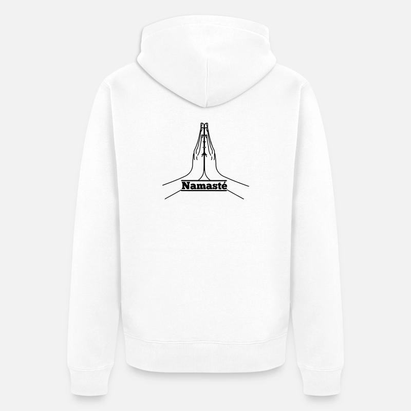 Namasté - Veste à capuche bio Premium Unisexe - blanc