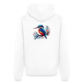 Martin-pêcheur - Veste à capuche bio Premium Unisexe - blanc - Dos - Thijin (182cm)