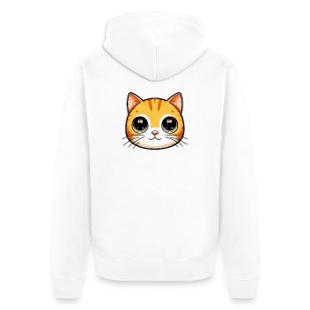 Chat - Veste à capuche bio Premium Unisexe - blanc - Dos - Thijin (182cm)