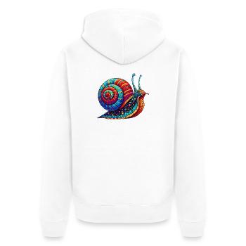 Escargot - Veste à capuche bio Premium Unisexe - blanc - Dos - Thijin (182cm)