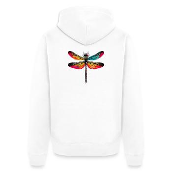 Libellule - Veste à capuche bio Premium Unisexe - blanc - Dos - Thijin (182cm)