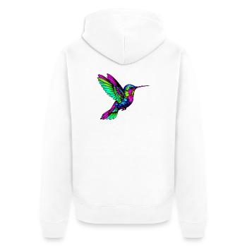 Colibri - Veste à capuche bio Premium Unisexe - blanc - Dos - Thijin (182cm)