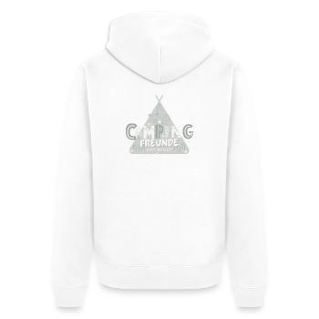 Campingfreunde für immer. Beste Camping Freunde - Unisex Premium Bio Zip Hoodie - Weiß - Hinten - Thijin (182cm)