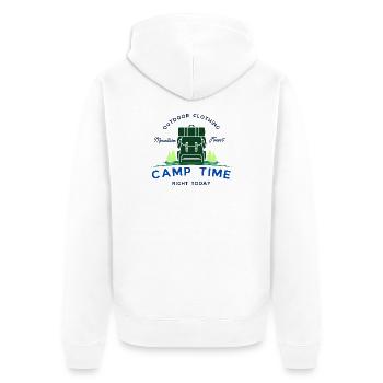 Camp tıme - Veste à capuche bio Premium Unisexe - blanc - Dos - Thijin (182cm)