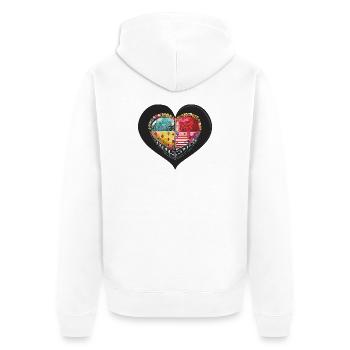 Herz_3 - Veste à capuche bio Premium Unisexe - blanc - Dos - Thijin (182cm)