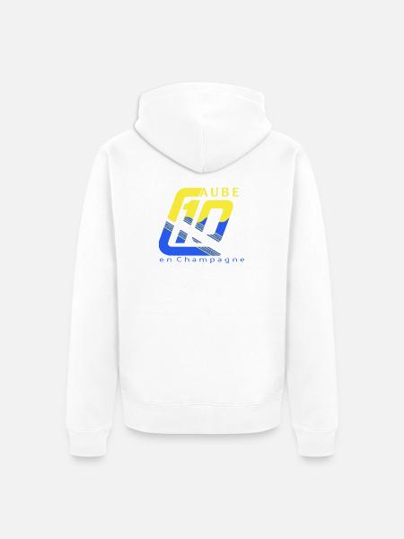 Logo 10 Aube - Veste à capuche bio Premium Unisexe - blanc