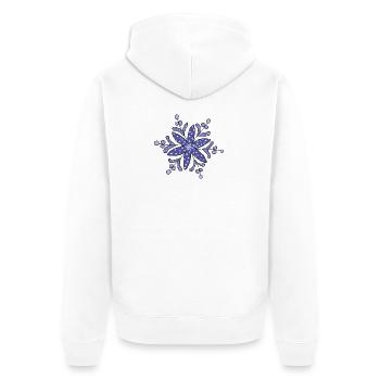 blaue_Schneeflocke - Veste à capuche bio Premium Unisexe - blanc - Dos - Thijin (182cm)