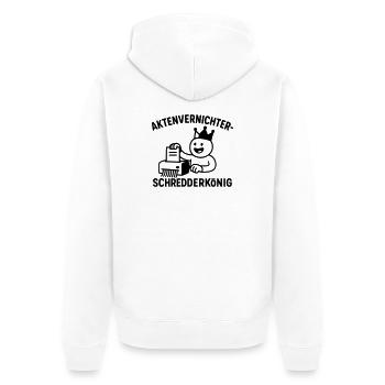 Destructeur de documents König - Veste à capuche bio Premium Unisexe - blanc - Dos - Thijin (182cm)