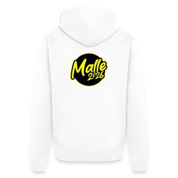 Malle 2026 Majorque - Veste à capuche bio Premium Unisexe - blanc - Dos - Thijin (182cm)