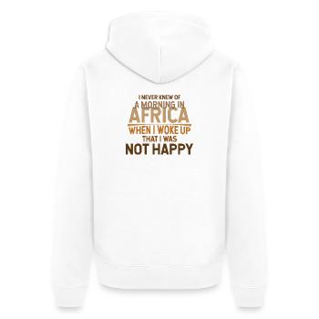 Safari Afrique : Savane faunique du Serengeti - Veste à capuche bio Premium Unisexe - blanc - Dos - Thijin (182cm)