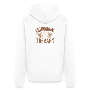 Chihuahua Chihuahueño Chihuahuas - Unisex Premium Organic Zip Hoodie - white - Back - Thijin (182cm)