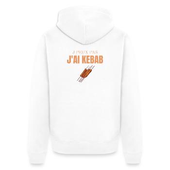 J’peux pas j’ai kebab - Veste à capuche bio Premium Unisexe - blanc - Dos - Thijin (182cm)