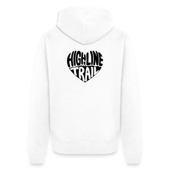 Highline_Trail_Herz_zweiteilig_schwarz - Veste à capuche bio Premium Unisexe - blanc - Dos - Thijin (182cm)
